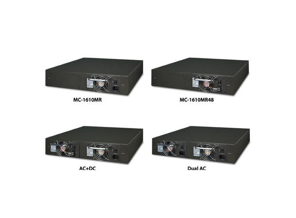 MC-1610MR 16-slot Managed Chassis, AC for FST/GST/XST series media converters