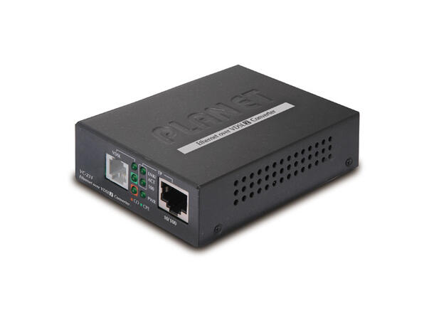 VC-231 10/100M Ethernet to VDSL2 conv. 1 x RJ45, 1 x VDSL2/RJ11,17a/30a profile