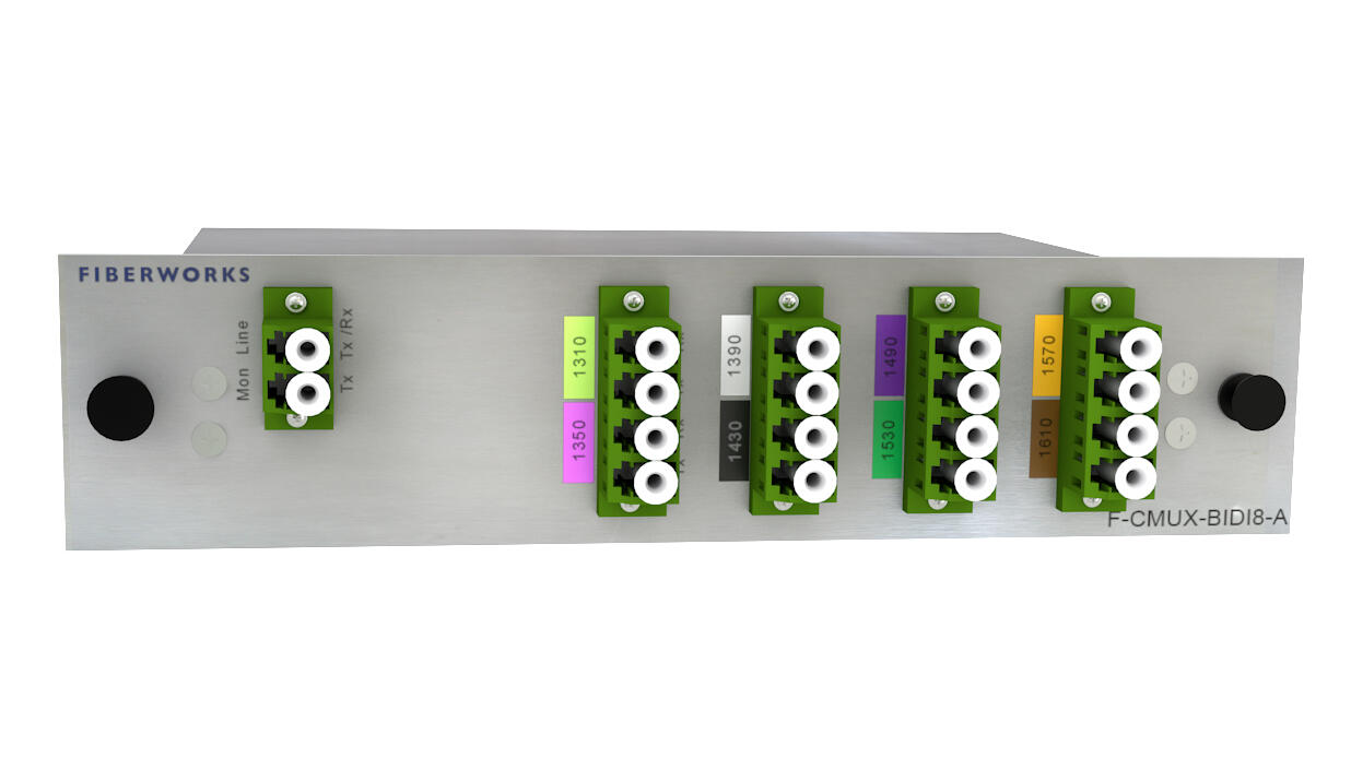 F-CMUX-BIDI8-A-MLA Fiberworks AS  Fiberworks 8ch. CWDM BiDi CATV Mux/Demux Single fiber, Mon. port, LC/APC, A-side