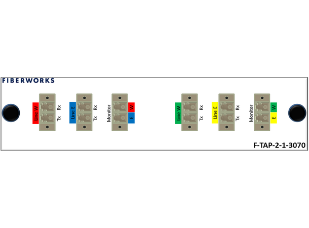 Fiberworks Network Tap, 30% mon., 2 taps MM 50/125, IL 2.0dB, LC/PC connectors