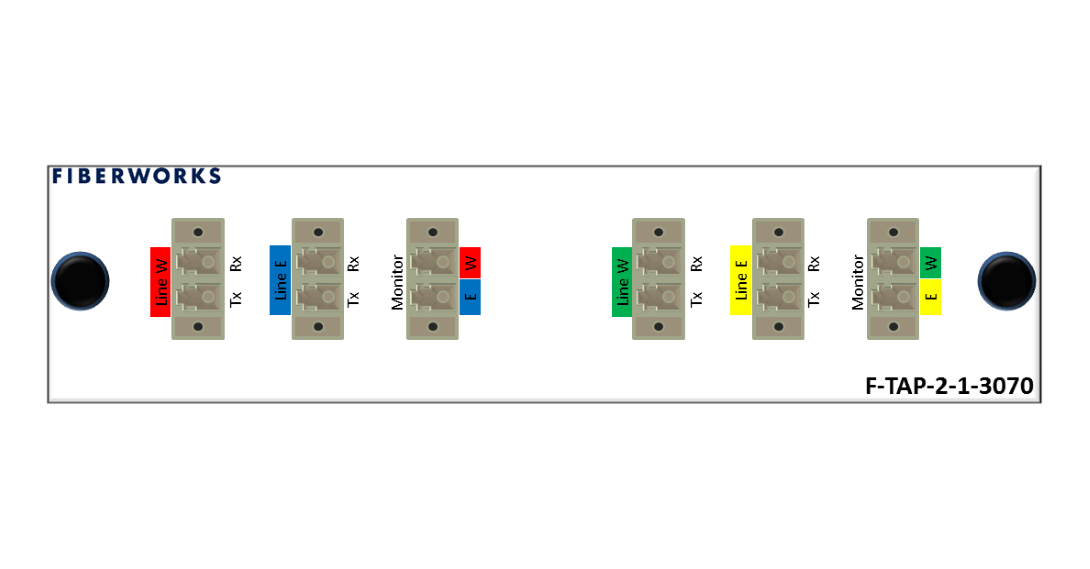 F-TAP-2-1-3070-M5-LP Fiberworks AS  Fiberworks Network Tap, 30% mon., 2 taps MM 50/125, IL 2.0dB, LC/PC connectors