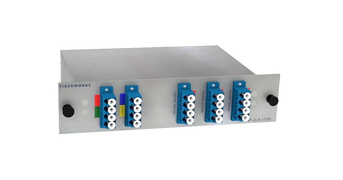 F-TAP-2-3-1750-S9-LU Fiberworks AS  Fiberworks Network Tap, 3 x 17%, 2 taps SM 9/125, IL 3.6 dB, LC/UPC connectors