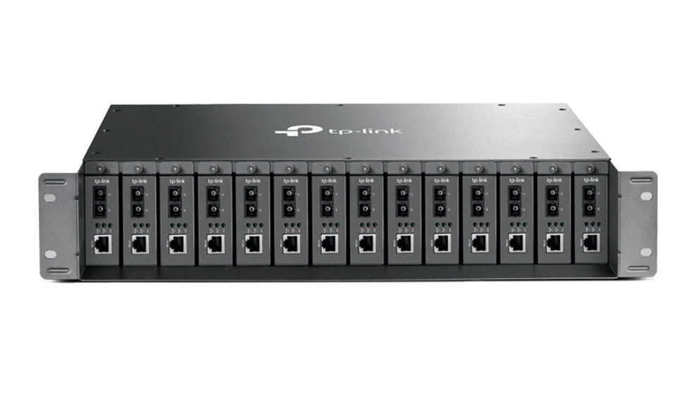 TL-MC1400 TP-LINK MC1400 14-Slot Rackmount Chassis, 19&quot; for TP-LINK media converters