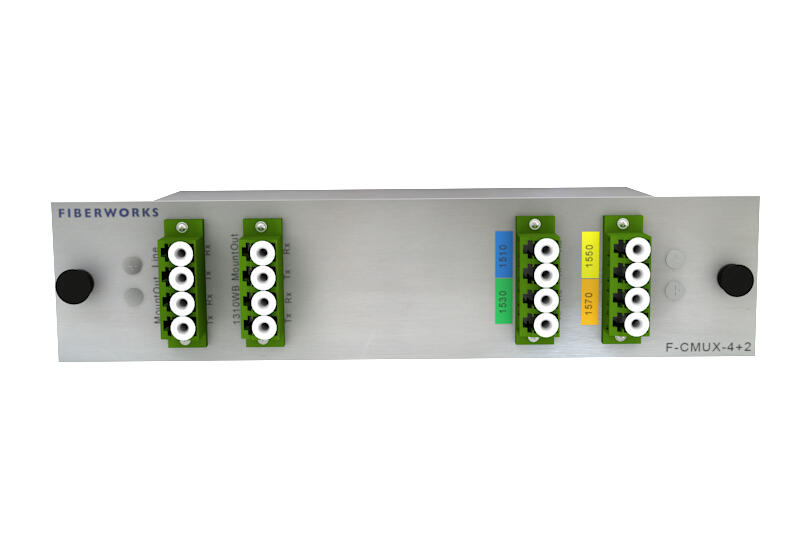 F-CMUX-4+2-4761-MLA Fiberworks AS  Fiberworks 4+2 ch. CWDM CATV Mux+Demux 4 CWDM ch + 1310 &amp; 1550 nm WB, Mon.ports
