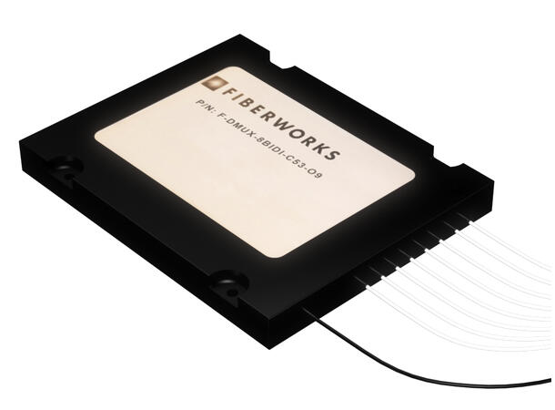 Fiberworks 8 ch. DWDM Mux for C53 ITU ch. 52-59, 100GHz, box for splicing 