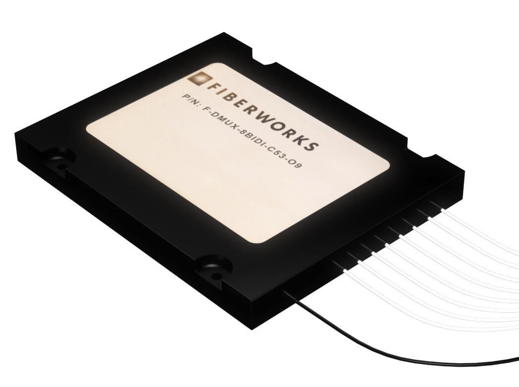 F-DMUX-8-BIDI-C53-O9 Fiberworks AS  Fiberworks 8 ch. DWDM Mux for C53 ITU ch. 52-59, 100GHz, box for splicing