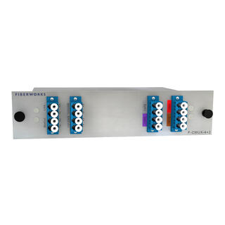 Fiberworks 4+2 ch. CWDM Mux+Demux 4 CWDM ch + 1310 & 1550 nm WB, Mon.ports