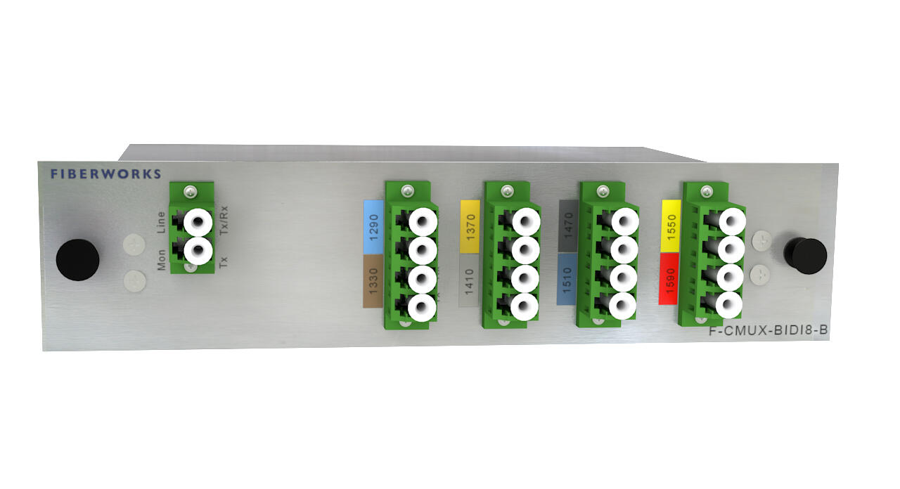 F-CMUX-BIDI8-B-MLA Fiberworks AS  Fiberworks 8ch. CWDM BiDi CATV Mux/Demux Single fiber, Mon. port, LC/APC, B-side