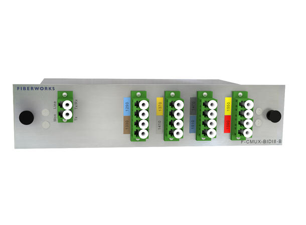 Fiberworks 8ch. CWDM BiDi CATV Mux/Demux Single fiber, Mon. port, LC/APC, B-side 