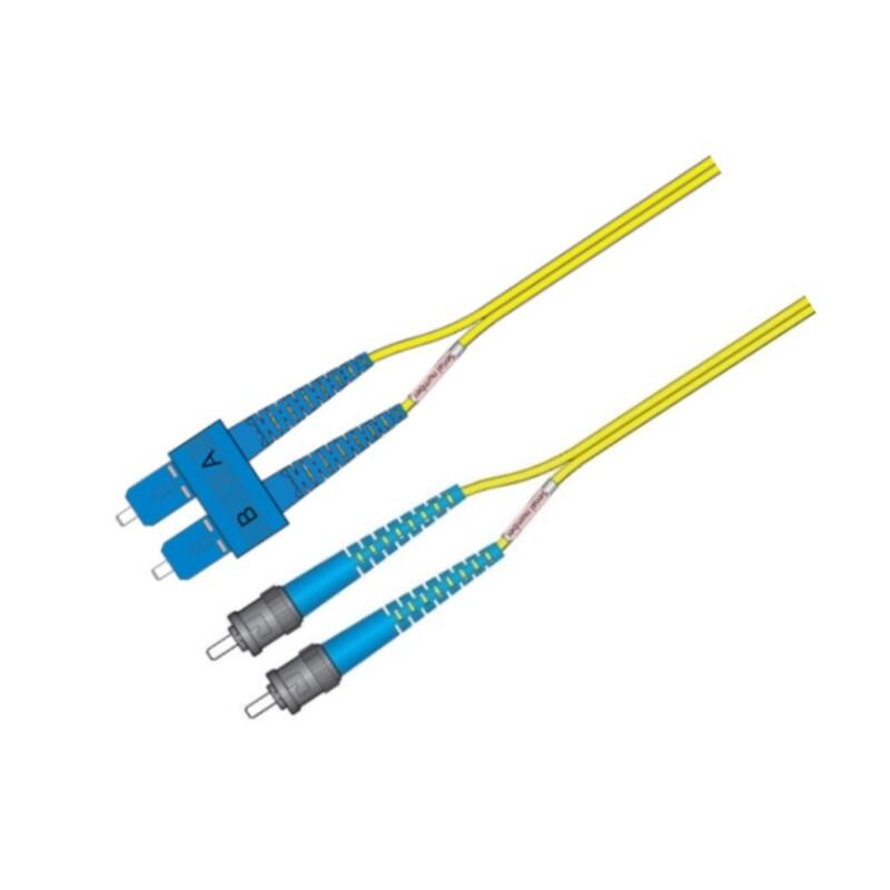 P-SM9-D3Y-STU-SCU-xx Fiberworks AS  Snor SM DPX ST/UPC-SC/UPC xx m 9/OS2 G.657.A2 2x &#248;2mm Gul