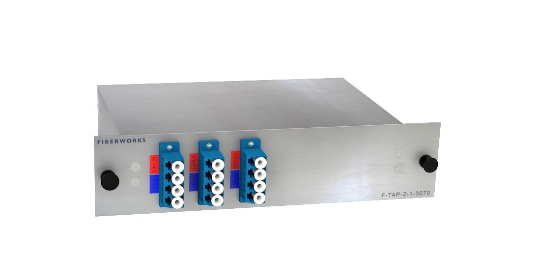 F-TAP-2-1-3070-S9-LU Fiberworks AS  Fiberworks Network Tap, 30% mon., 2 taps SM 9/125, IL 1.9 dB, LC/UPC connectors