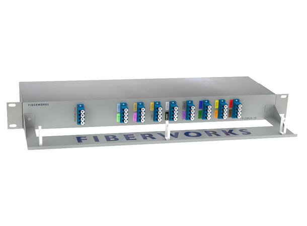 Fiberworks 16 ch. CWDM Mux+Demux C29-C43 and C47-C61, Monitor ports 