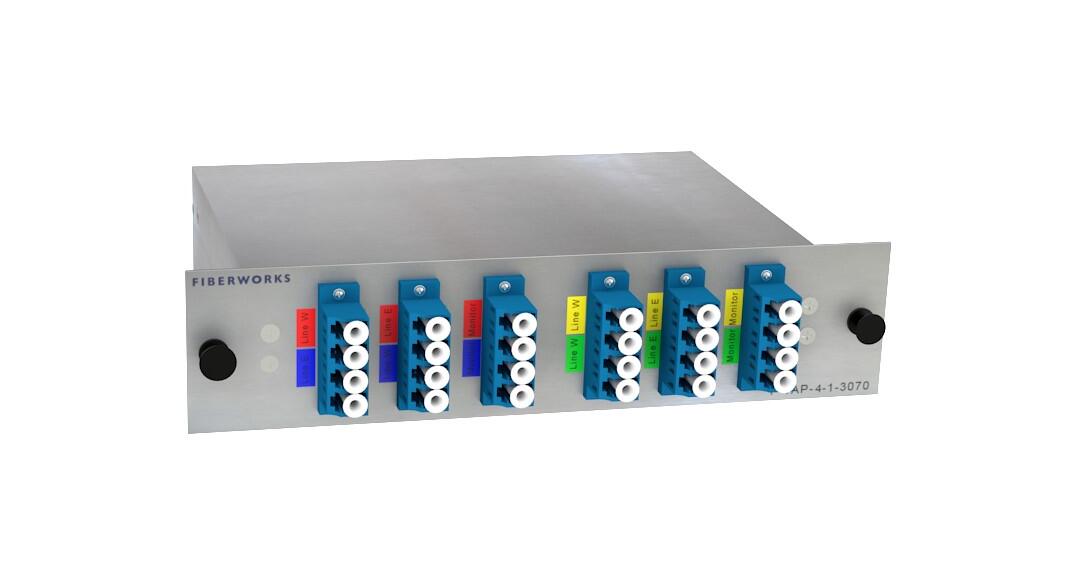 F-TAP-4-1-3070-S9-LU Fiberworks AS  Fiberworks Network Tap, 30% mon., 4 taps SM 9/125, IL 1.9 dB, LC/UPC connectors