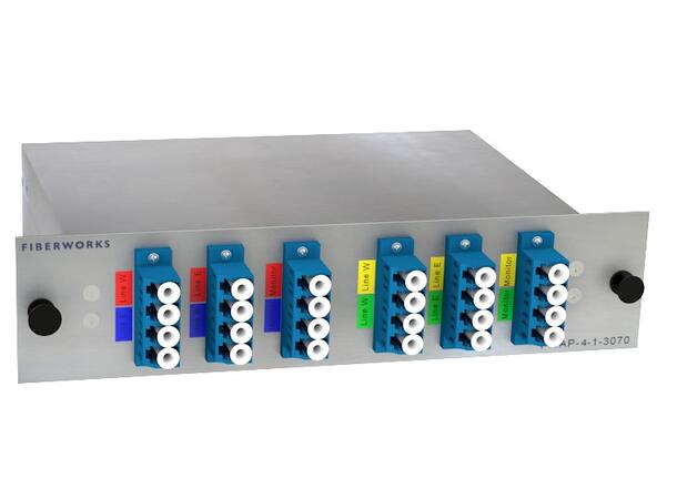 Fiberworks Network Tap, 30% mon., 4 taps SM 9/125, IL 1.9 dB, LC/UPC connectors 