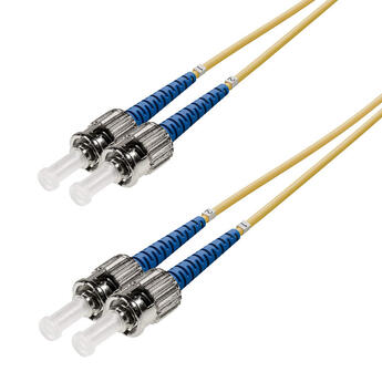 P-SM9-D3Y-STU-STU-xx Fiberworks AS  Snor SM DPX ST/UPC-ST/UPC xx m 9/OS2 G.657.A2 2x ø2mm Gul