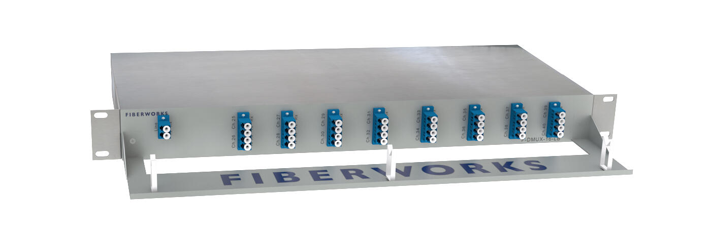 F-DMUX-16-2540-LU Fiberworks AS  Fiberworks 16 ch. DWDM Mux+Demux, Low ITU ch. 25-40, 100 GHz, LC