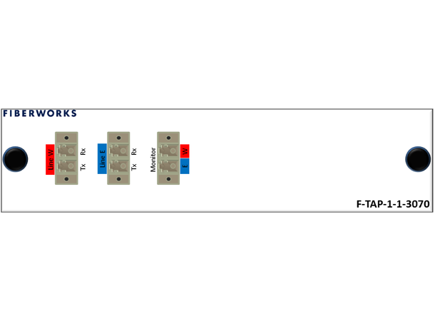 Fiberworks Network Tap, 30% mon., 1 tap MM 50/125, IL 2.0dB, LC/PC connectors