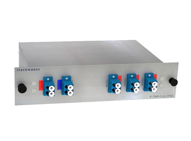 Fiberworks Network Tap, 3 x 17%, 1 tap SM 9/125, IL 3.6 dB, LC/UPC connectors 