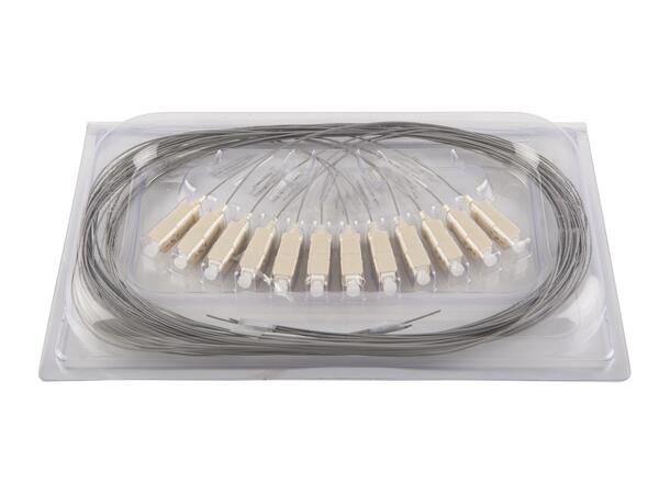 Fiberhale MM SC/PC 12-pakning 1,5 m 62,5/OM1, 900µm fast kledning, Grå 