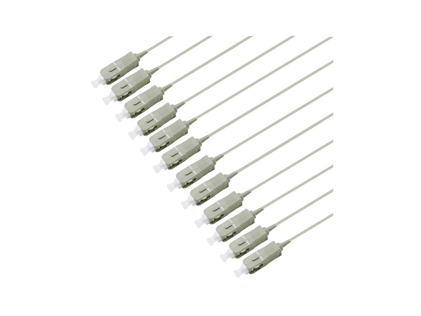 PT-MM6-T9G-SCP-15-BP Fiberworks AS  Fiberhale MM SC/PC 12-pakning 1,5 m 62,5/OM1, 900µm fast kledning, Grå