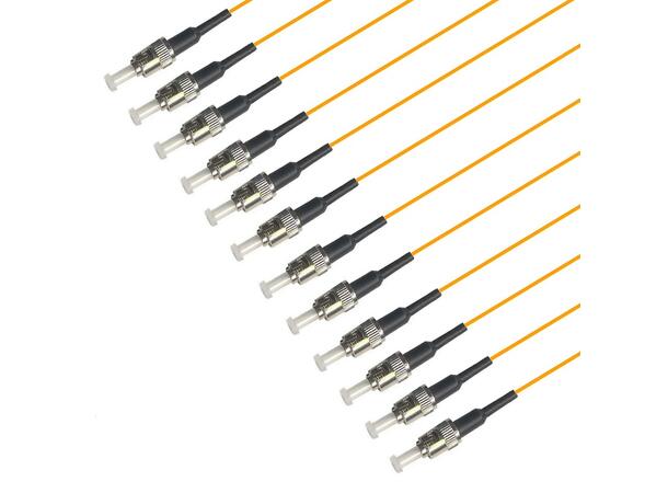 Fiberhale MM ST/PC 12-pakning 1,5 m 50/OM2, 900µm fast kledning, Oransje 