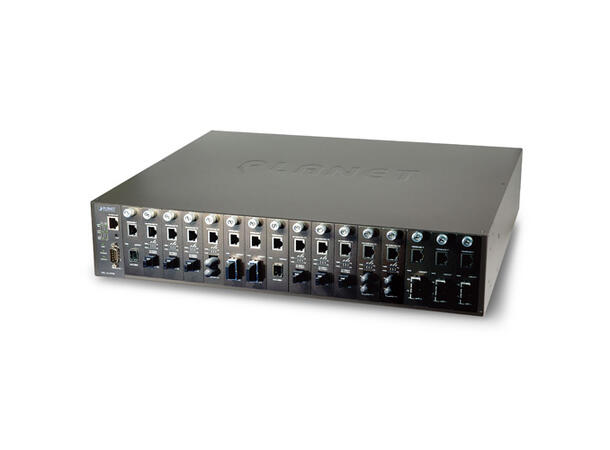 MC-1610MR 16-slot Managed Chassis, AC for FST/GST/XST series media converters