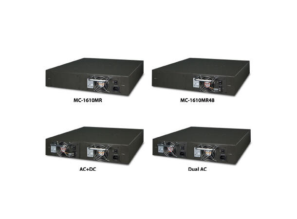 MC-1610MR 16-slot Managed Chassis, AC for FST/GST/XST series media converters 
