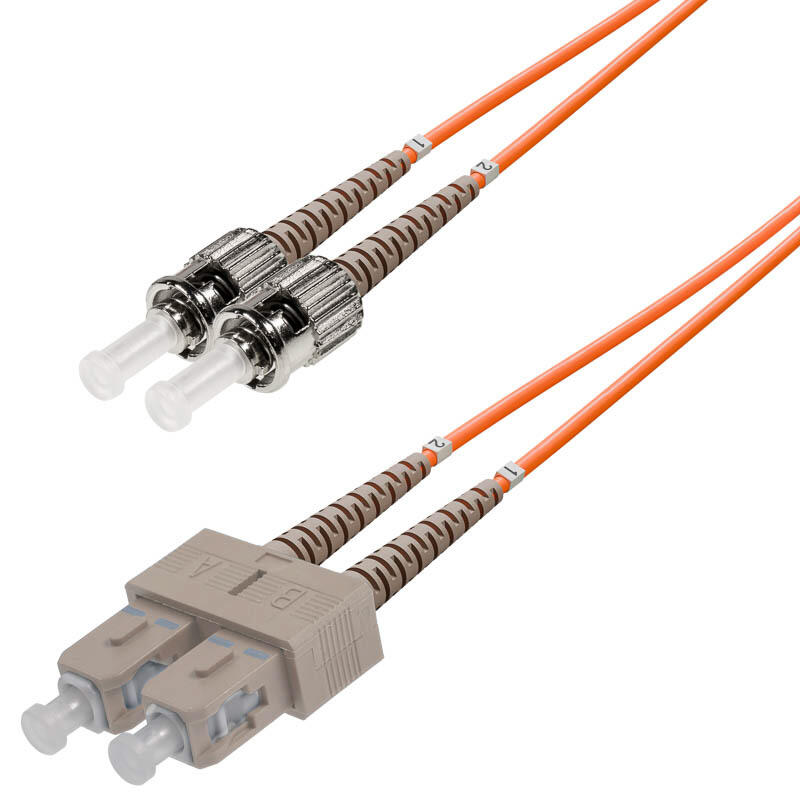 P-MM6-D3O-STP-SCP0.5 Fiberworks AS  Snor MM DPX SC/PC-ST/PC 0,5 m 62,5/OM1 2x ø2mm Oransje