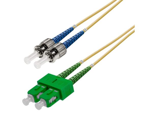Snor SM DPX SC/APC-ST/UPC xx m 9/OS2 G.657.A2 2x ø2mm Gul 