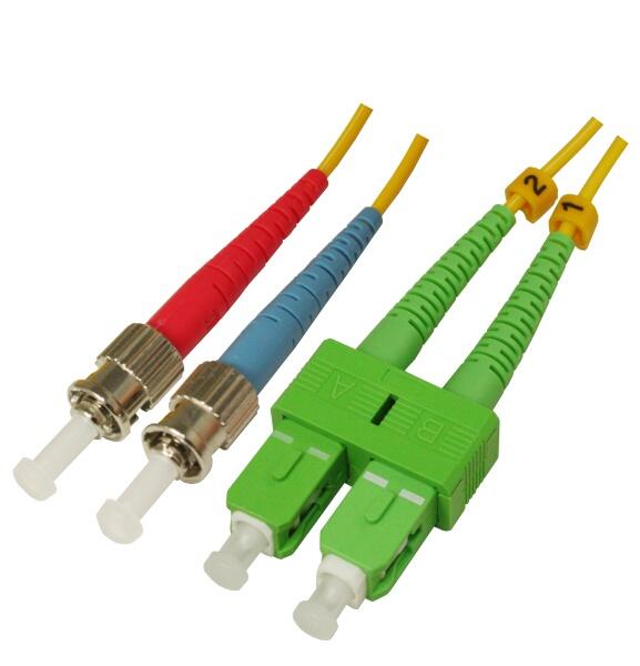 P-SM9-D3Y-SCA-STU-xx Fiberworks AS  Snor SM DPX SC/APC-ST/UPC xx m 9/OS2 G.657.A2 2x &#248;2mm Gul