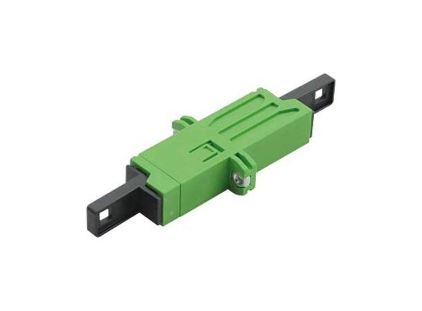 Adapter SM E2000/APC-SPX Green With Flange, Screw mount, Zr. sleeve 