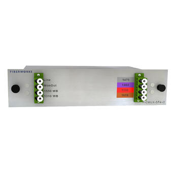 F-CMUX-SF4+2-MLA Fiberworks AS  Fiberworks 4+2ch. CWDM 1-fiber Mux/Demux Single line fiber, Mon. port, LC/APC.