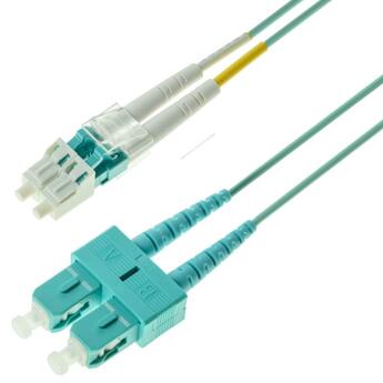 P-OM3-D2A-LCP-SCP-30 Fiberworks AS  Snor MM DPX LC/PC-SC/PC 30 m 50/OM3 BIF 2x ø2mm Aqua