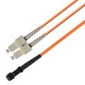 Snor MM DPX SC/PC-MTRJ(f)/PC 5 m 50/OM2 2x &#248;2mm Oransje