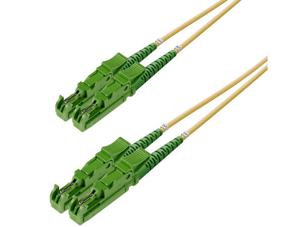 Snor SM DPX E2000/APC-E2000/APC xx m 9/OS2 G.657.A2 2x ø2mm Gul 