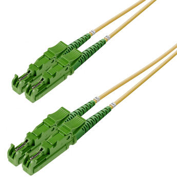 P-SM9-D2Y-E2A-E2A-xx Fiberworks AS  Snor SM DPX E2000/APC-E2000/APC xx m 9/OS2 G.657.A2 2x ø2mm Gul