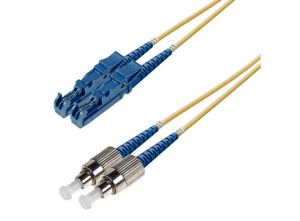 Snor SM DPX E2000/UPC-FC/UPC xx m 9/OS2 G.657.A2 2x ø2mm Gul 