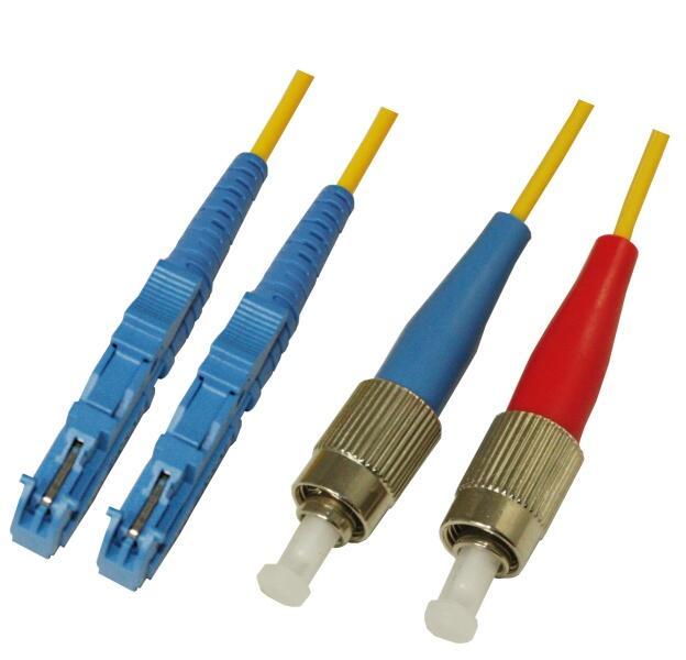 P-SM9-D2Y-E2U-FCU-xx Fiberworks AS  Snor SM DPX E2000/UPC-FC/UPC xx m 9/OS2 G.657.A2 2x &#248;2mm Gul