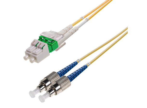 Snor SM DPX LC/APC-FC/UPC xx m 9/OS2 G.657.A2 2x ø2mm Gul 