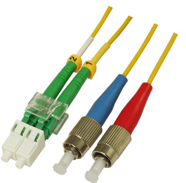 P-SM9-D2Y-LCA-FCU-xx Fiberworks AS  Snor SM DPX LC/APC-FC/UPC xx m 9/OS2 G.657.A2 2x &#248;2mm Gul