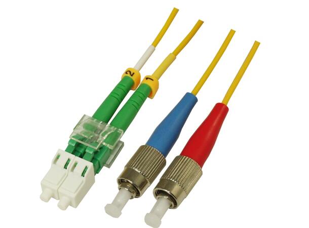 Snor SM DPX LC/APC-FC/UPC xx m 9/OS2 G.657.A2 2x ø2mm Gul 