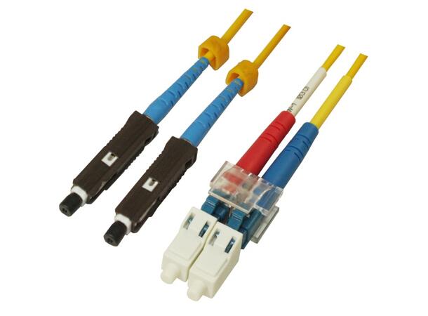 Snor SM DPX MU/UPC-LC/UPC xx m 9/OS2 G.657.A2 2x ø2mm Gul 