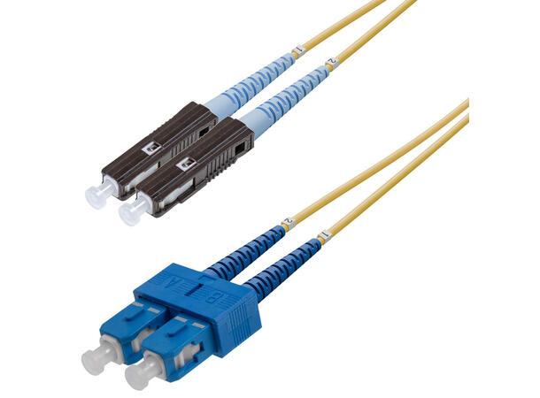 Snor SM DPX MU/UPC-SC/UPC xx m 9/OS2 G.657.A2 2x ø2mm Gul 