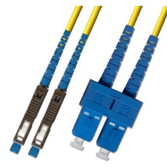 P-SM9-D2Y-MUU-SCU-xx Fiberworks AS  Snor SM DPX MU/UPC-SC/UPC xx m 9/OS2 G.657.A2 2x &#248;2mm Gul