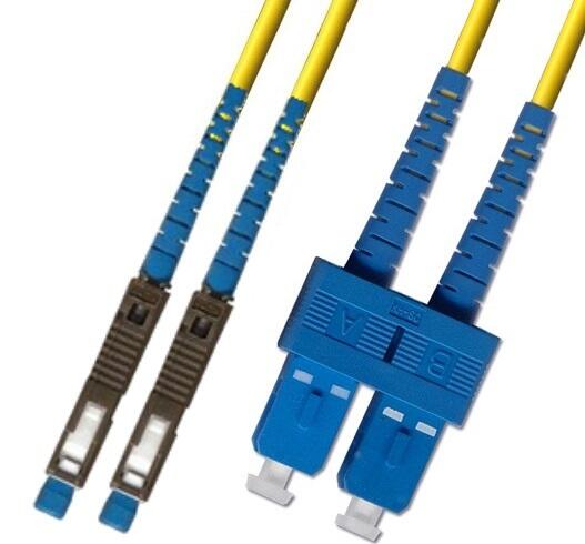 P-SM9-D2Y-MUU-SCU-xx Fiberworks AS  Snor SM DPX MU/UPC-SC/UPC xx m 9/OS2 G.657.A2 2x &#248;2mm Gul