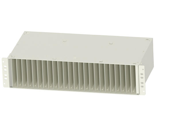 19"/ETSI 2,5U Lagringsenhet hvit Hvit RAL9010, 24 kammer 