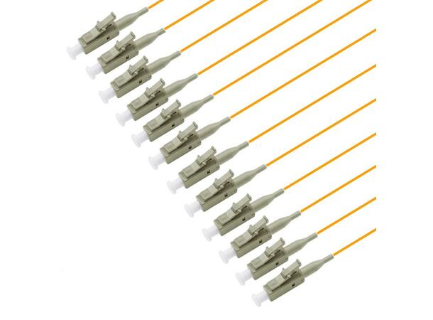 Fiberhale MM LC/PC 12-pakning 1,5 m 50/OM2, 900µm fast kledning, Oransje 