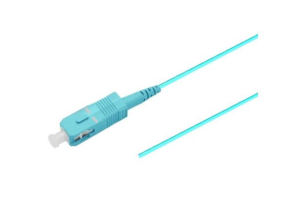 Pigtail MM SC/PC 12-pack blister, 1,5 m 50/OM4 BIF, Tight Buffer 900µm, Aqua 