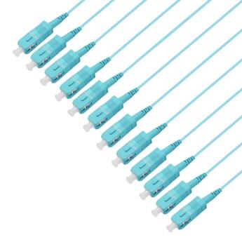 PT-OM4-T9A-SCP-15-BP Fiberworks AS  Pigtail MM SC/PC 12-pack blister, 1,5 m 50/OM4 BIF, Tight Buffer 900µm, Aqua
