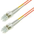 Snor MM DPX LC/PC-LC/PC 1,5 m 50/OM2 2x &#248;2mm Oransje